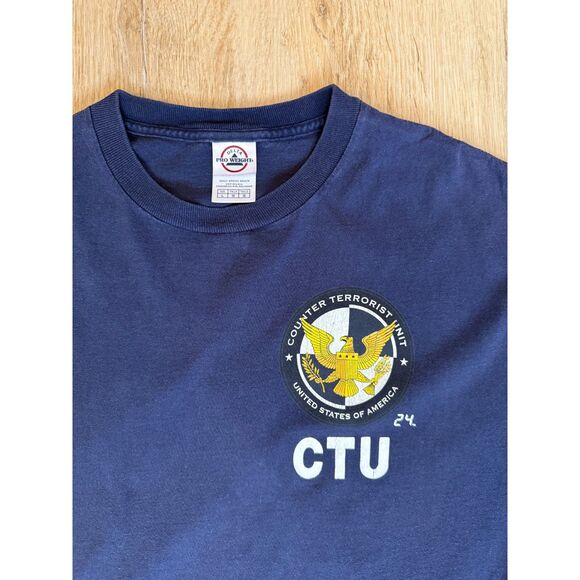 Delta CTU Graphic T-Shirt Counter Terrorist Unit Navy Blue XL 24 TV Show Prop - Picture 3 of 6